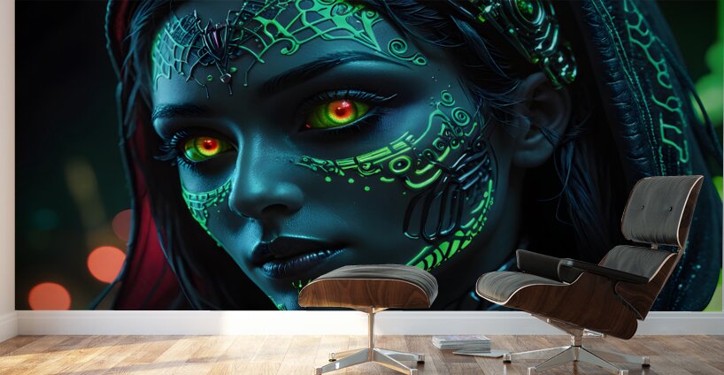 Cyberpunk Nymph By ISHISH Wall Murals