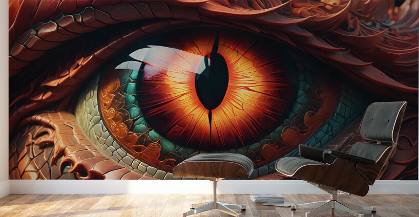 Dragons Hungry Eye By ISHISH Wall Murals