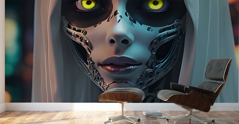 A Beautiful  Titanium Ghost Nymph By ISHISH Wall Murals