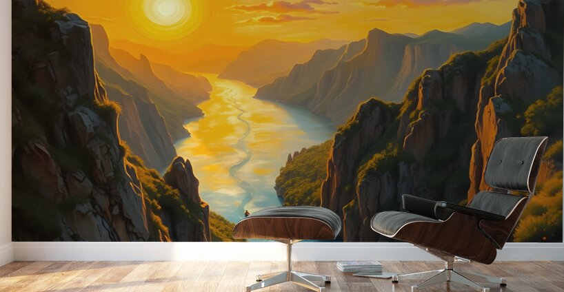 Suns Radiat Glow By ISHISH Wall Murals