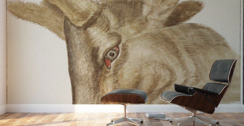 Deer head in vintage style Wall Murals