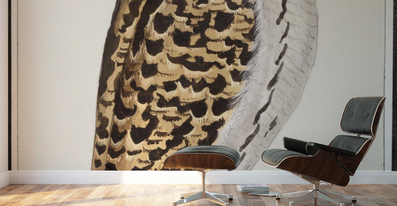 Scops owl in vintage style Wall Murals