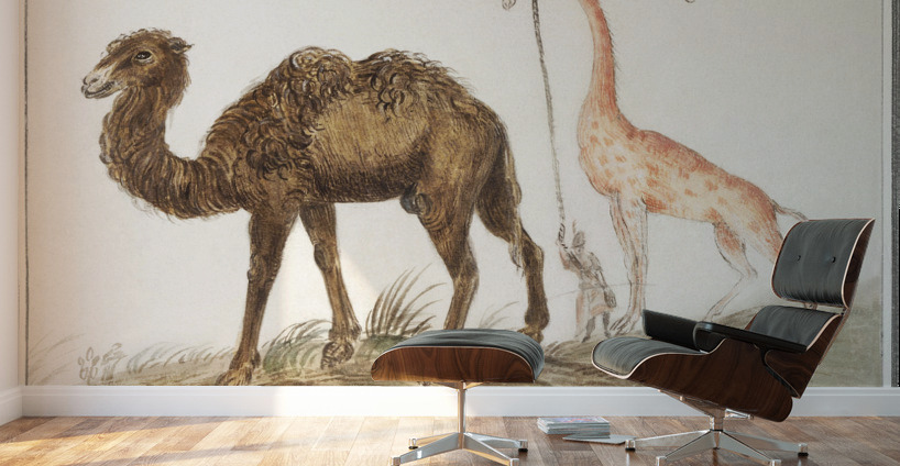 Anemone flower in vintage style Wall Murals