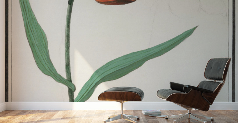 Tulip in vintage style Wall Murals