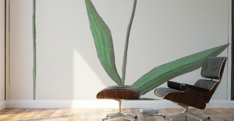 Tulip in vintage style Wall Murals