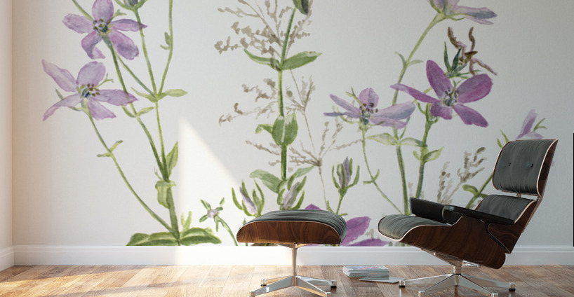 Gentianacease sabbalia angularis 1880 Wall Murals