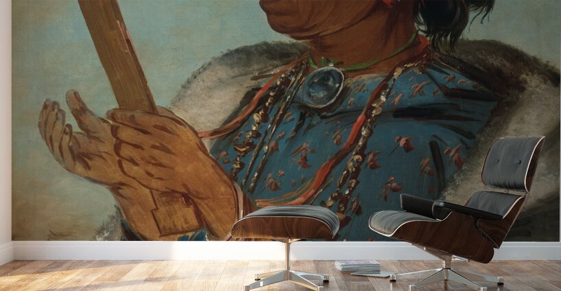 Ah-Tón-We-Tuck Cock Turkey Repeating His Prayer 1830 Wall Murals