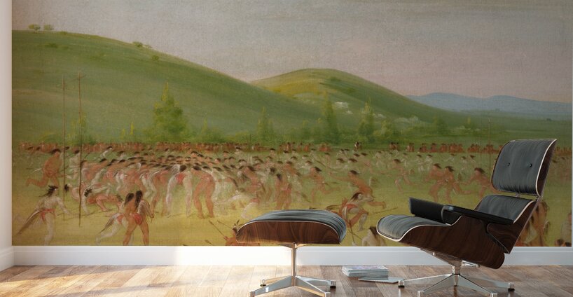 Ball-Play of The Choctaw–Ball Down 1834-1835 Wall Murals
