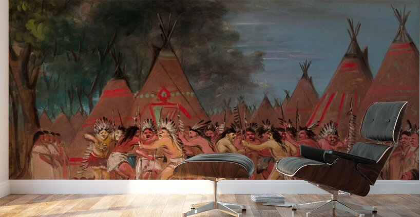 Dance of The Chiefs Mouth of The Teton River 1832-1833 Wall Murals