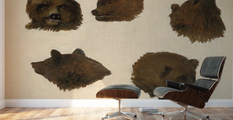 Portraits of Two Grizzly Bears From Life 1839-1840 Wall Murals