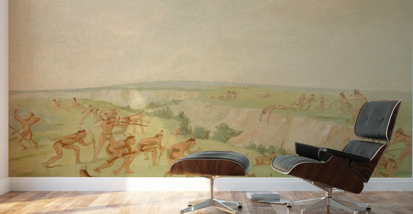 Mandan Attacking A Party Of Arikara 1832-1833 Wall Murals