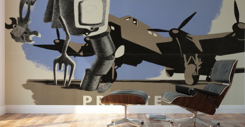 Private Scrap Builds a Bomber Wall Murals