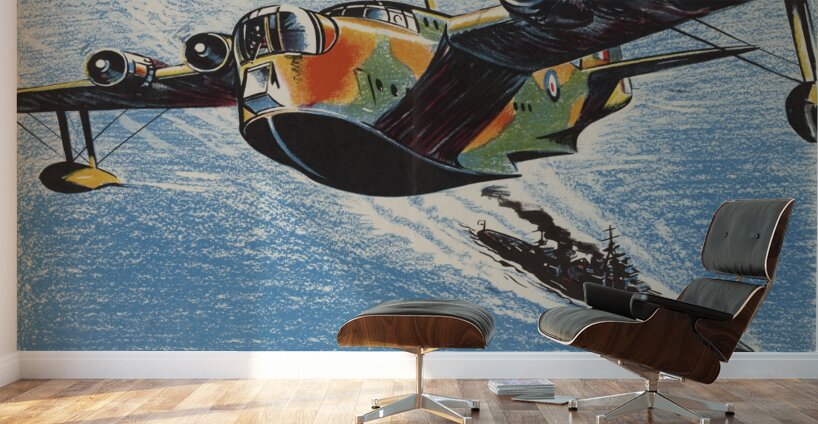 A British Short ‘Sunderland’ Flying Boat Patrolling the Sea Lanes Wall Murals