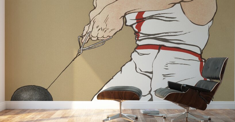 Hammer Throw 1908 by Edward Penfield Wall Murals