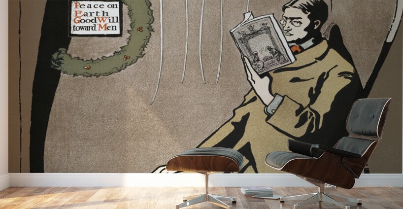 Vintage Christmas ca. 1890-1907 by Edward Penfield Wall Murals