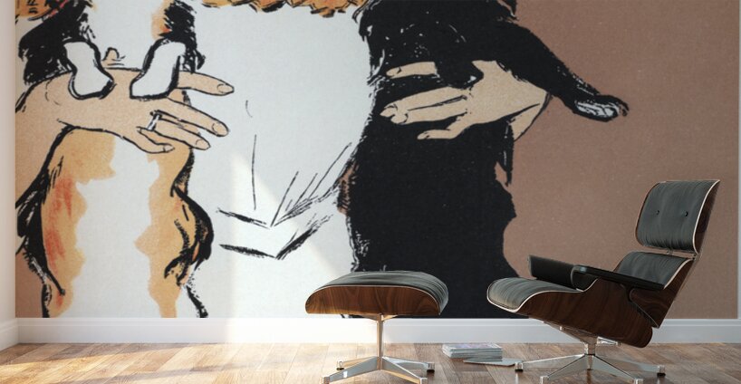 Woman holding cats 1898 by Edward Penfield Wall Murals