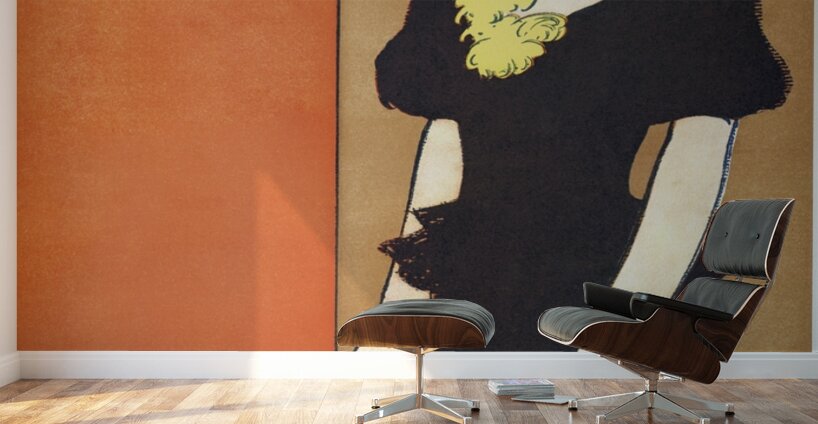 Woman in black dress ca. 1890-1907 by Edward Penfield Wall Murals