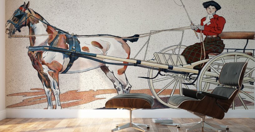 A Kentucky Breaking Cart ca.1900  by Edward Penfield   Wall Murals