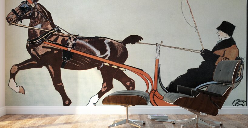 Man in carriage 1899 Edward Penfield Wall Murals