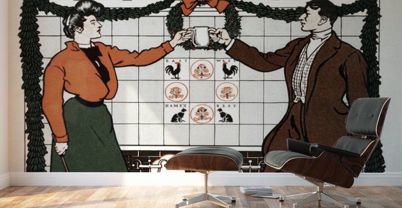 The Illustrated Sporting News. Christmas number ca. 1890-1900 by Edward Penfield Wall Murals