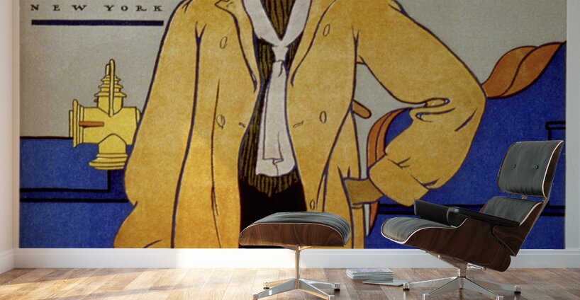 Automobile calendar for 1906 ca. 1905 by Edward Penfield Wall Murals