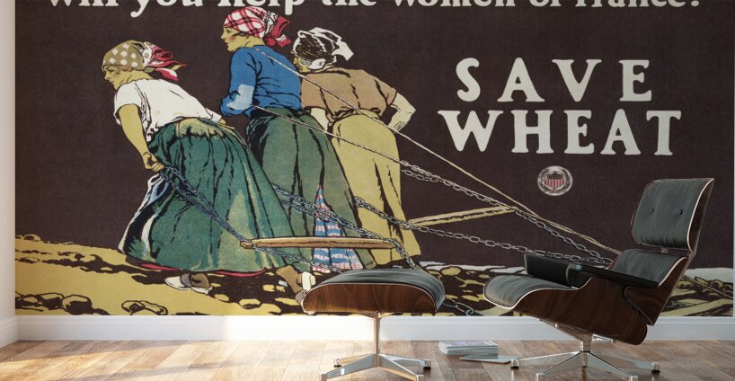 Will you help the women of France? 1918 by Edward Penfield Wall Murals