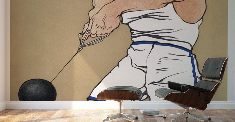 Hammer thrower ca. 1908 by Edward Penfield Wall Murals