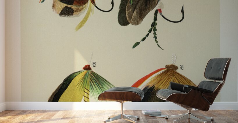 Trout & Bass Flies  Wall Murals
