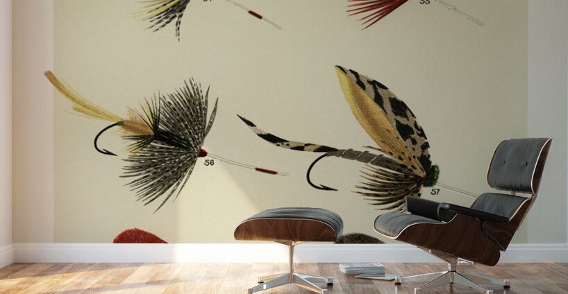 Trout & Bass Flies  Wall Murals