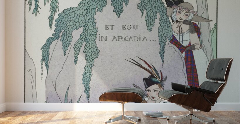 Lamant po&egravete 1923 fashion illustration  by George Barbier.  Wall Murals