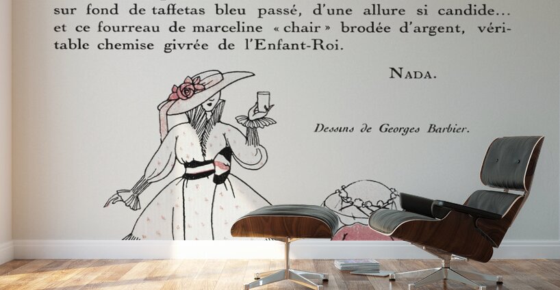 Gazette du Bon Ton 1915 fashion illustration  by George Barbier.  Wall Murals