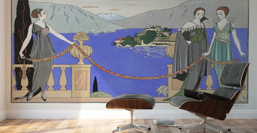Isola Bella Robes du soir de Redfern 1914 fashion illustration  by George Barbier.  Wall Murals