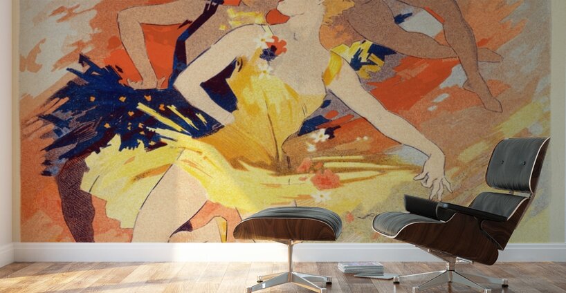 La Danse 1900 Poster by Jules Chéret Wall Murals