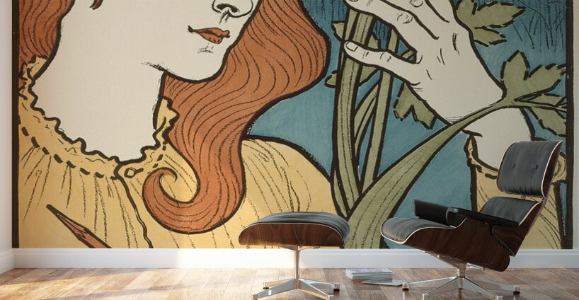 Salon des Cent 1894 Illustration by Eugène Samuel Grasset Wall Murals