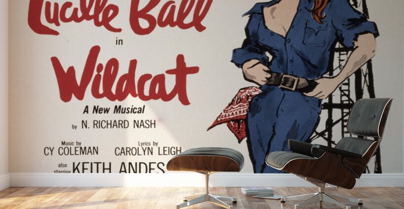 Lucille Ball lin Wildcat 1960 Artcraft Lithograph Poster 1905–1970 Wall Murals