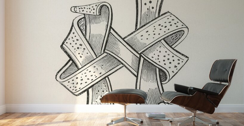 Vintage icon. 1888 edition Lornement Polychrome by Albert Racine 1825–1893. Wall Murals