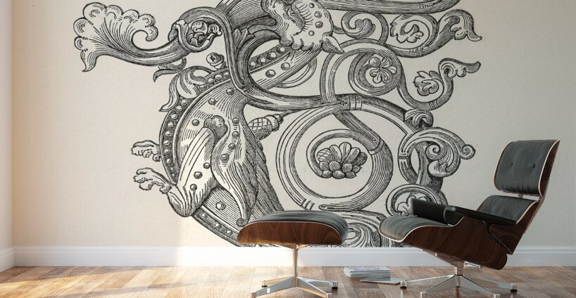 Ancient Egypt Illustration. 1888 edition Lornement Polychrome by Albert Racine 1825–1893. Wall Murals