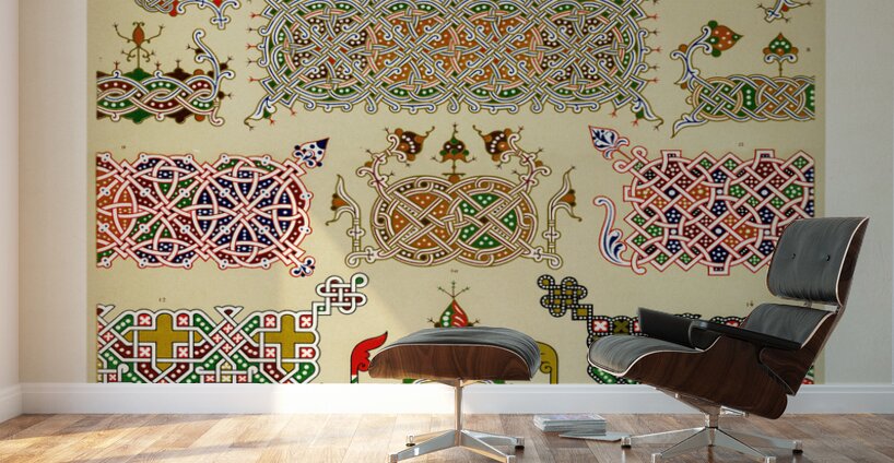 Russian pattern. 1888 edition Lornement Polychrome by Albert Racine 1825–1893. Wall Murals