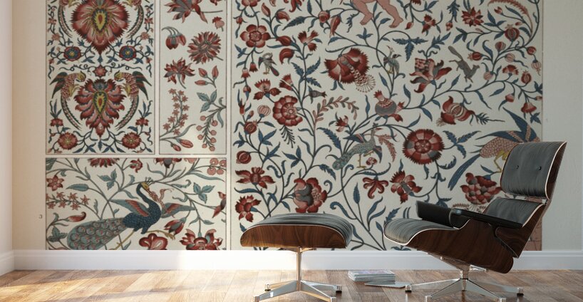 Persian pattern Lornement Polychrome 1888 by Albert Racinet 1825-1893. 1888 edition. Wall Murals