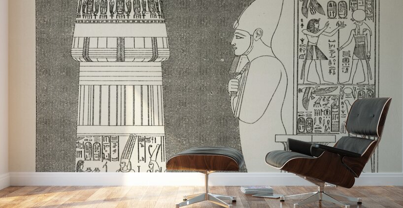 Egyptian pattern. 1888 edition Lornement Polychrome by Albert Racine 1825–1893. Wall Murals