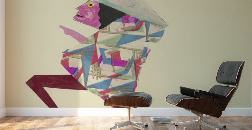 ‘Es läuft der Mensch durch‘s Leben rasch …’ 1931  My Pictures Become Wilder and Wilder By John Elsas Wall Murals