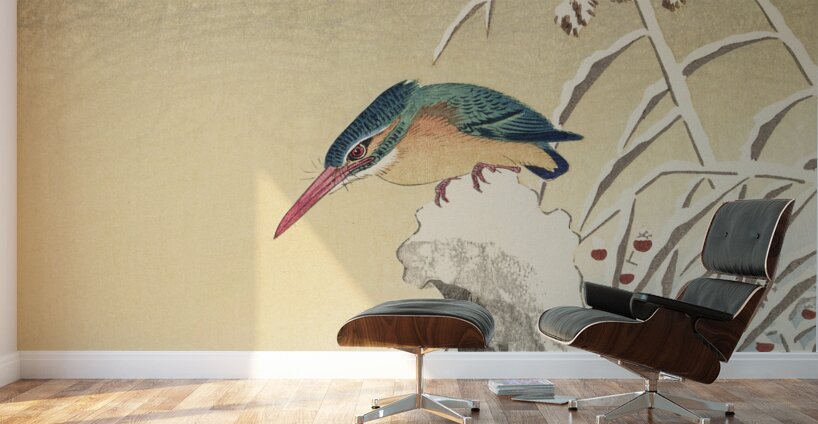Kingfisher in the snow 1925-1936 by Ohara Koson 1877-1945 Wall Murals