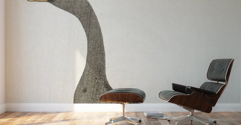 Two geese 1900 - 1910 by Ohara Koson 1877-1945. Wall Murals