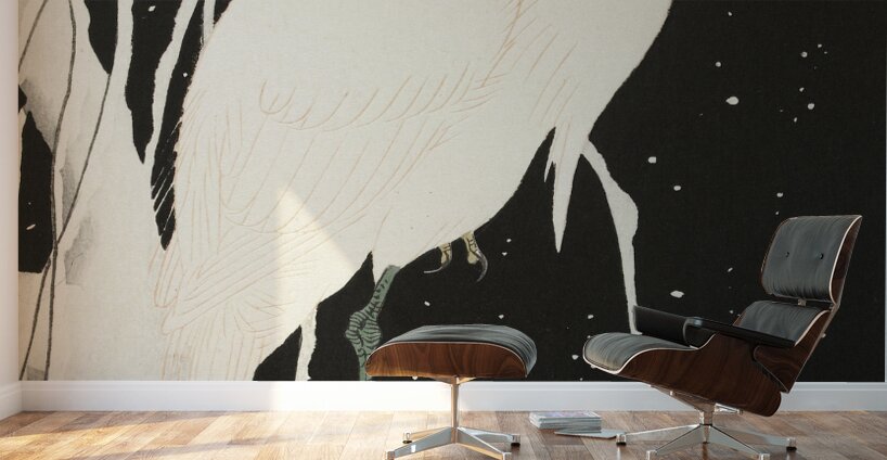 Heron in snow 1925-1936 by Ohara Koson 1877-1945 Wall Murals