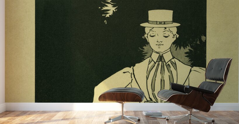 The Best Guide to Boston 1898–1900 poster of a woman by Ethel Reed.  Wall Murals