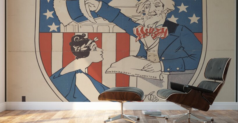 Uncle Sams church 1895 print by  Ethel Reed Wall Murals