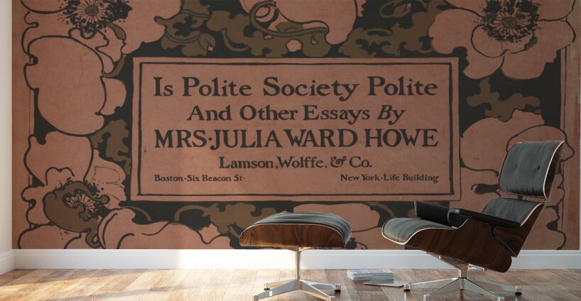 Poster showing illustrated flowers 1895 print by Ethel Reed.  Wall Murals