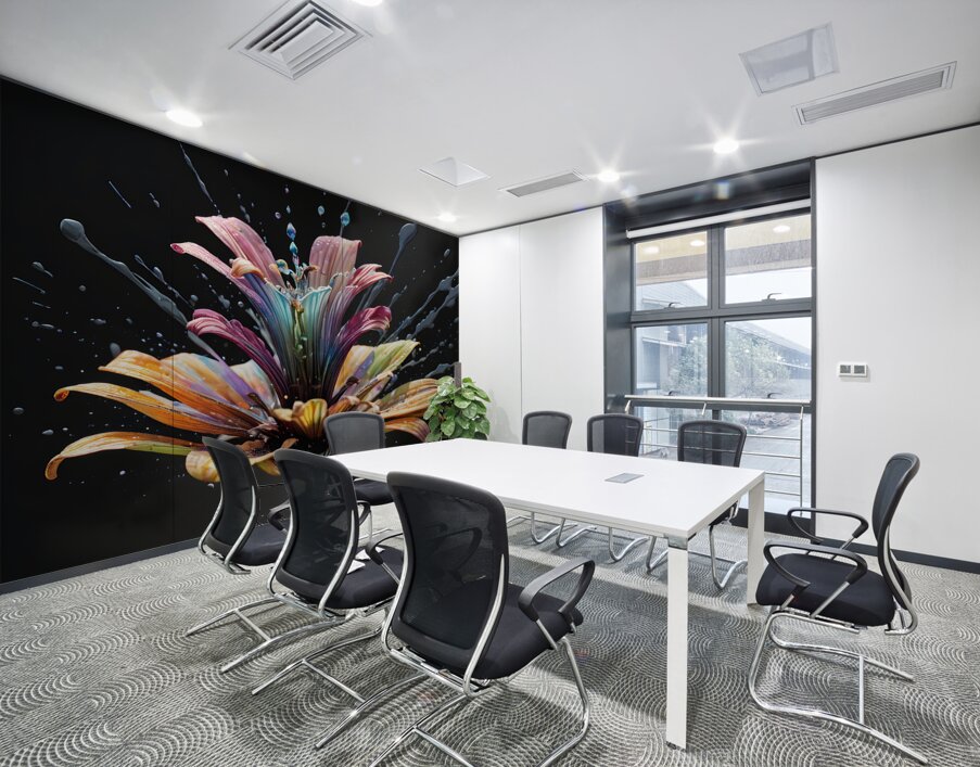 Zebra Stripe Splash Flower By ISHISH Wall Printing