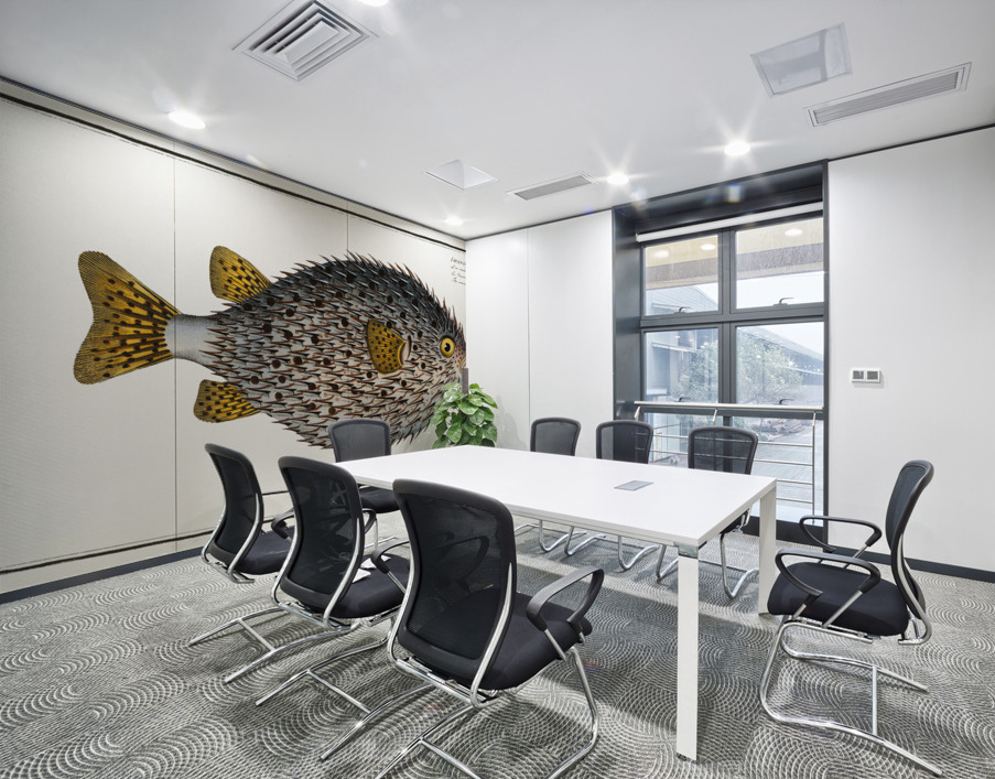 Round Diodon Diodon Hystrix Wall Printing