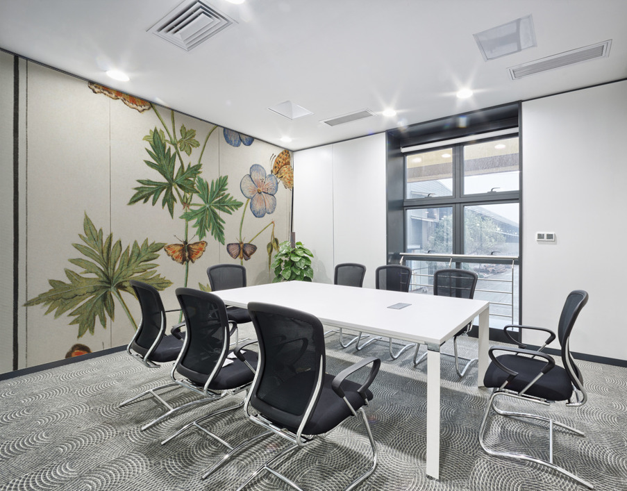 Storksbills and butterflies Wall Printing